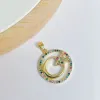 DIY Bohemian minimalist and fashionable colored zircon star and moon necklace pendant accessories Application Scenario